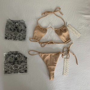 Boutinela LA Gold-Dust shimmer set reverse top